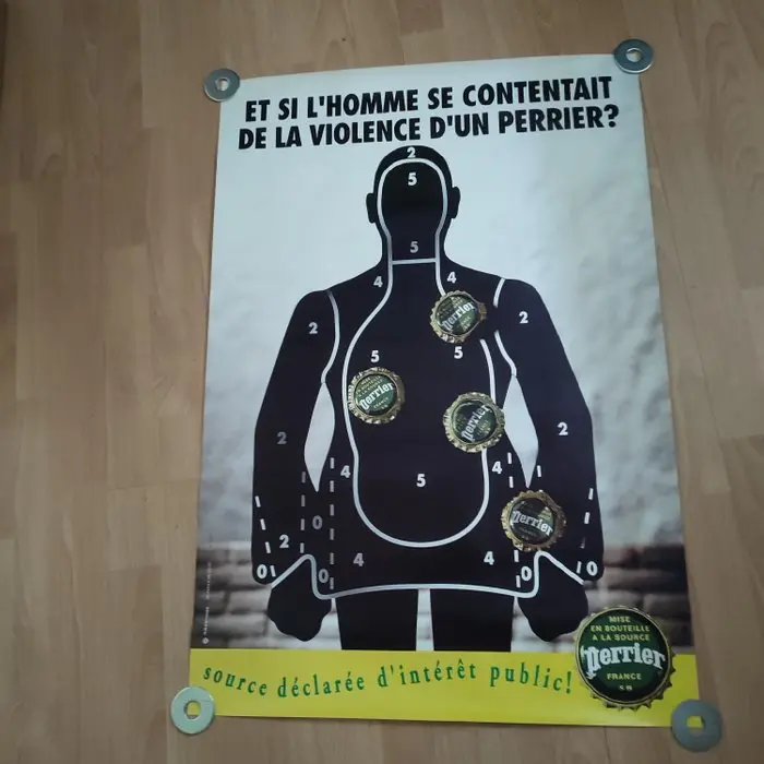 Publicis Conseil - Perrier - Rare affiche officielle...