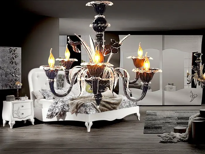 Lavai.it - Lavai.it - Chandelier - Nero 6Luci - Murano...