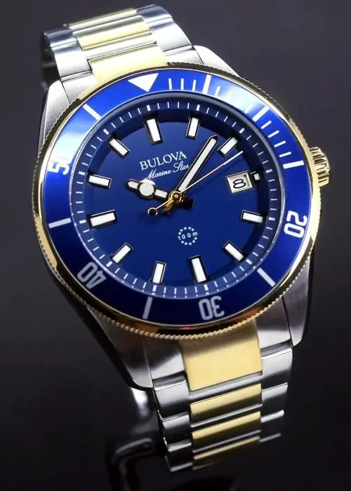 Bulova - "NO RESERVE PRICE" - Marine Star Yacht Blue...