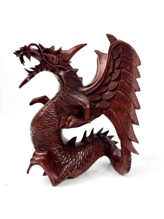 Statue, Drago - 20 cm - Wood - 2000
