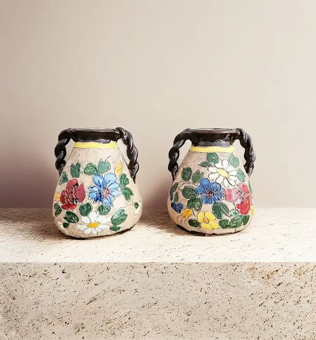 Vallauris - Jérôme Massier - Vase (2) - Pair of vases...