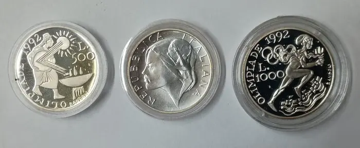 italia-san marino lire 1000 -lire 500- lire 500 1990-1992
