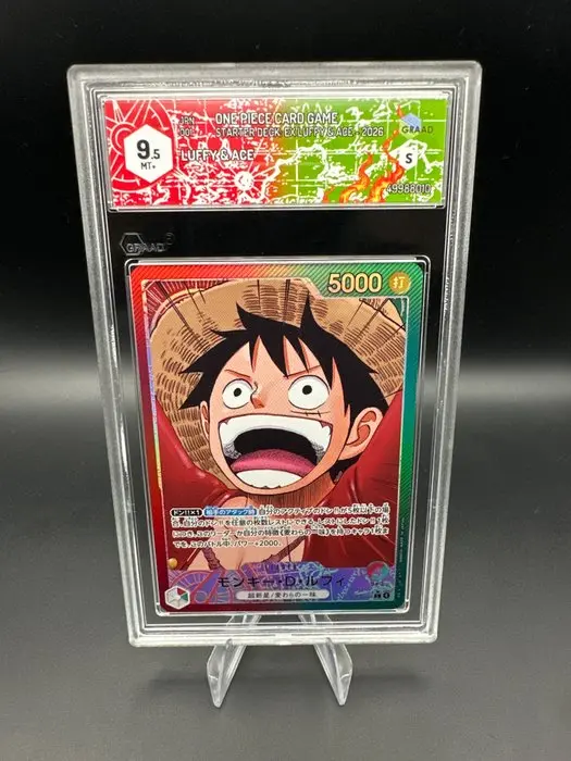 One Piece - 1 Graded card - Monkey D. Luffy OP13-001 Full art, Foil - Graad 9.5