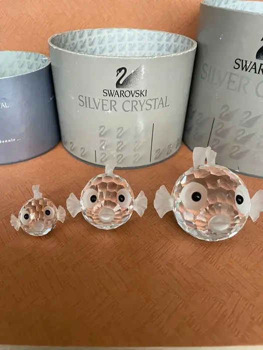Swarovski - Figurine - Complete Set Kogelvissen - Boxed (3) - Crystal