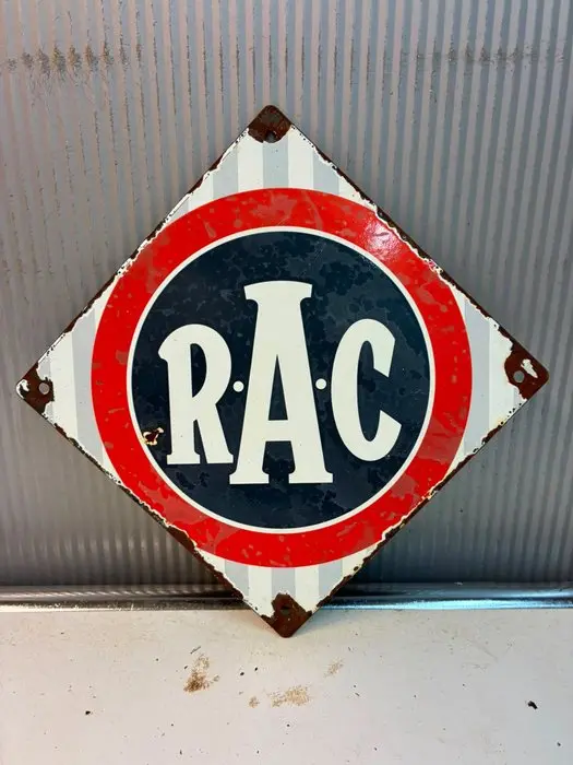 RAC Royal Automobile Club – Emaille Reclamebord –...