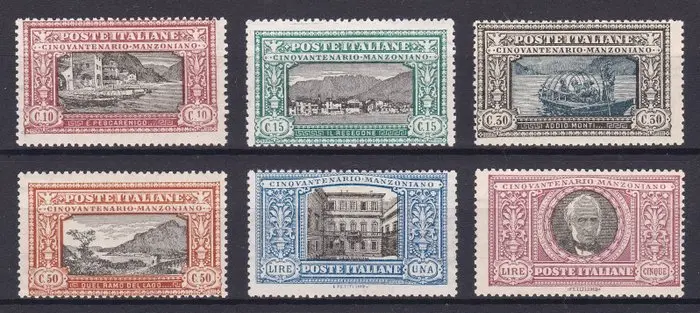 Italy Kingdom 1923 - Fiftieth Anniversary of the Death of...