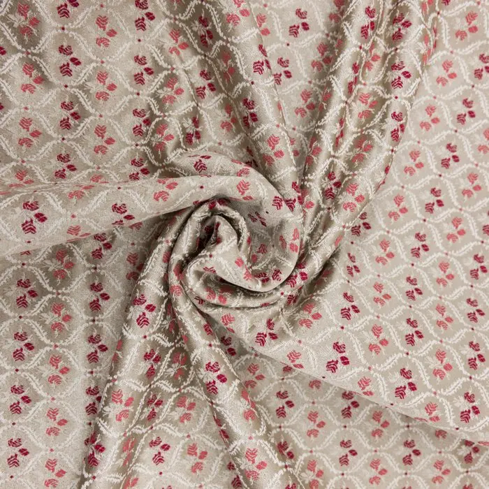 BA295 - High-Quality Gobelin Fabric – Beige Mini Damask...