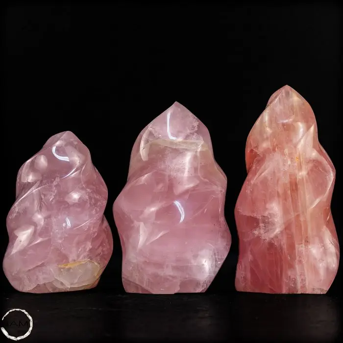 Rose Quartz Flame Set – Soft elegance in delicate pink tones.- 2579.71 g - (3)