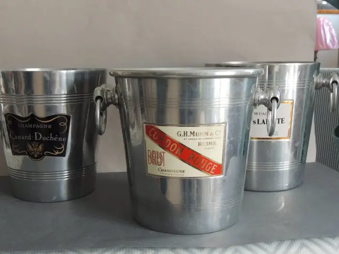 Champagne cooler - Very nice set of three champagne buckets: "G.H