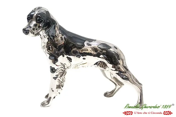 Firmato Mancini - Figurine - ''Setter Irlandese'' - .925 silver