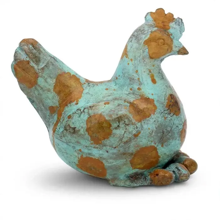 Abdoulaye Derme - Sculpture, Poule aux Œufs - 16 cm - Bronze