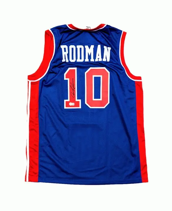 NBA - Dennis Rodman - Signed Custom Basketball Jersey...