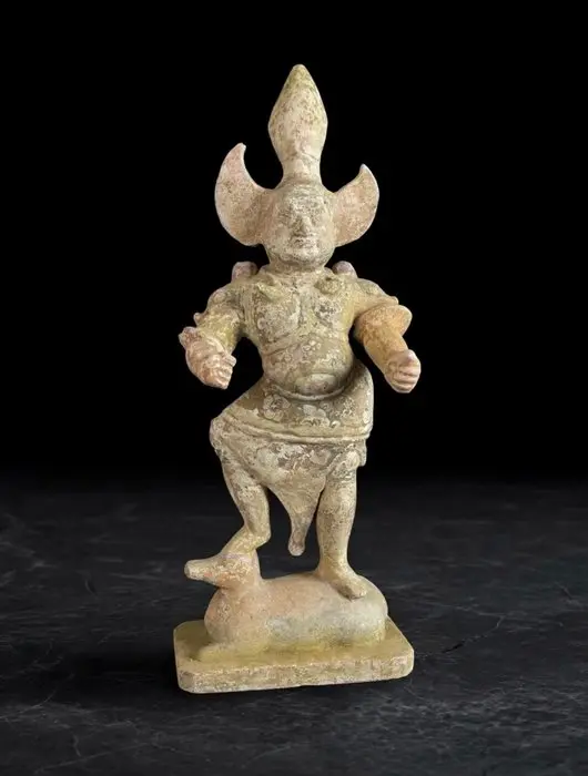Ancient Chinese, Tang Dynasty Terracotta Lokapala figure - 51.2 cm