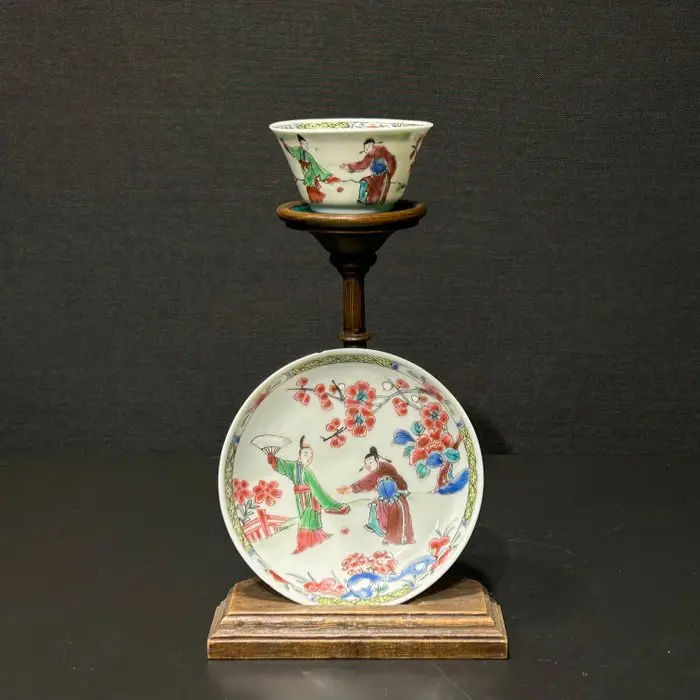 Cup and saucer - Porcelain - Yongzheng cup and saucer