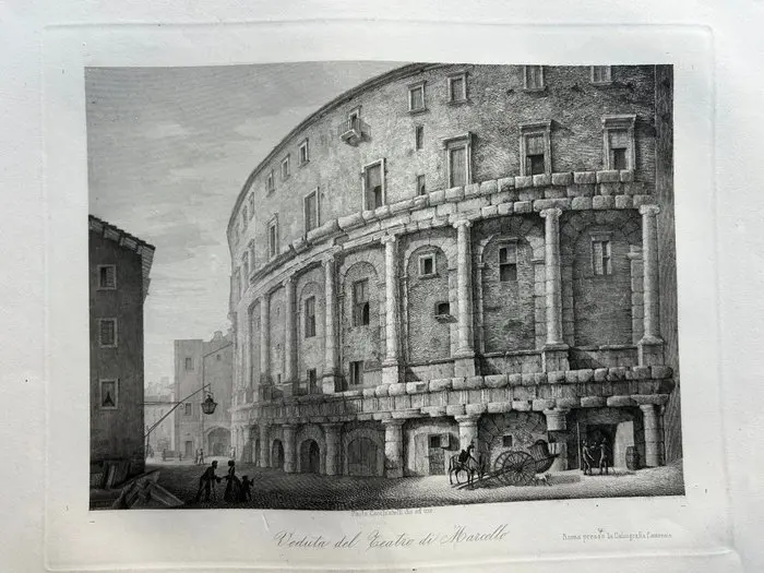 Italy - Rome; Paolo Cacciatelli (1846 -1878) - Veduta del...