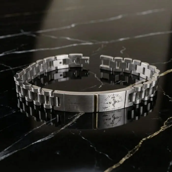 18 kt. - Base bracelet in surgical steel, Yellow gold - Bracelet -