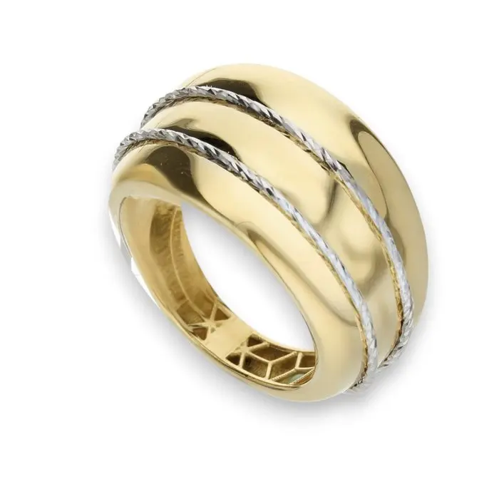 Ring - 18 kt. Yellow gold, White gold - 18k ring, 8.3 g