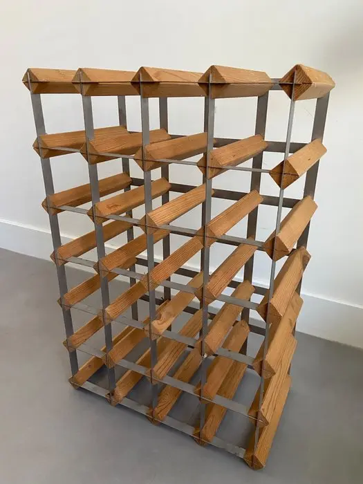 RTA - Wine rack - Wood, Metal - RTA vintage wine rack