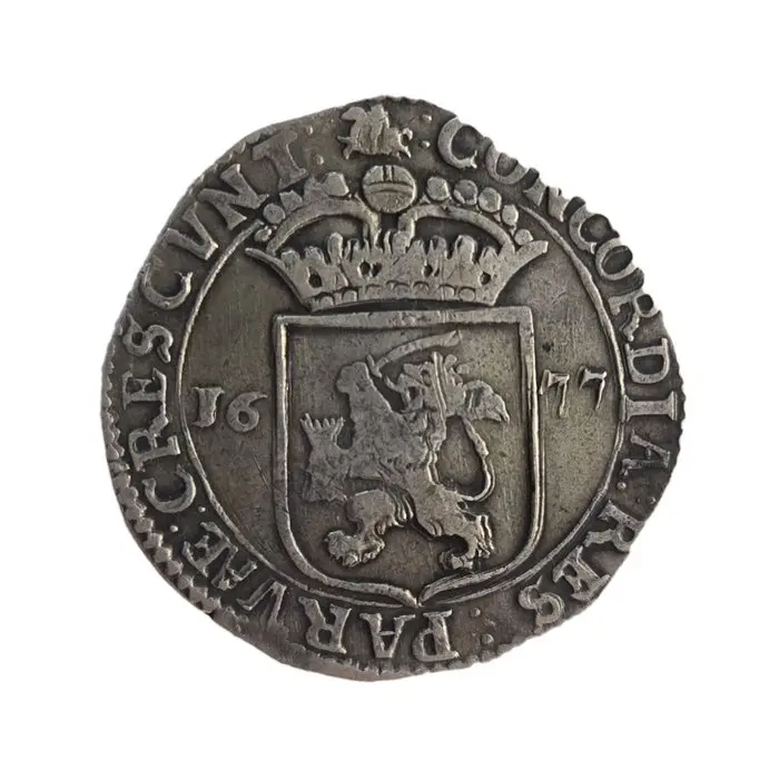 Netherlands, Kampen Zilveren Dukaat 1677 (RRR)