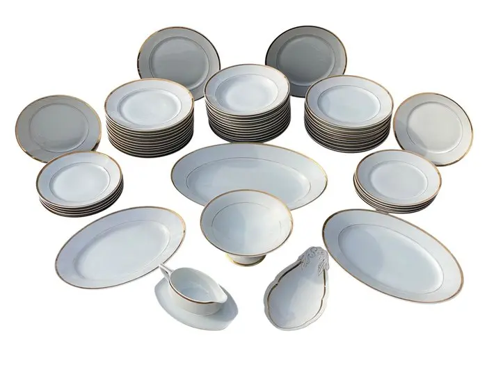 RICHARD GINORI - Servizio da tavola per 12 persone (52) - Porcellana - Raro - eleganza