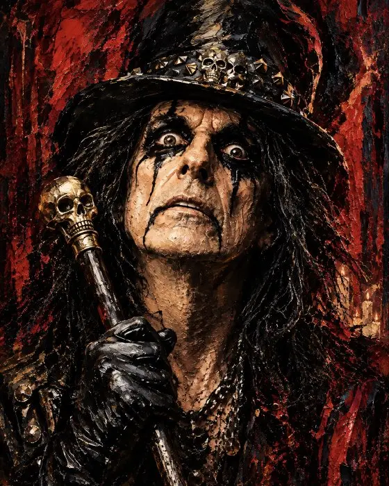 AT9 - The Gothic Portrait of Alice Cooper - Digital Oil Painting