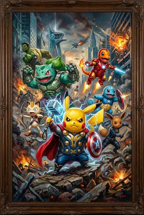 CREATIVE_HUB - Pikachu and The Avengers
