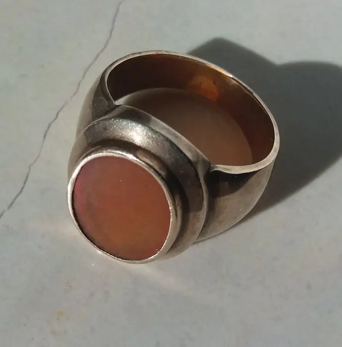 No reserve price - Signet ring - 8 kt. Yellow gold Carnelian