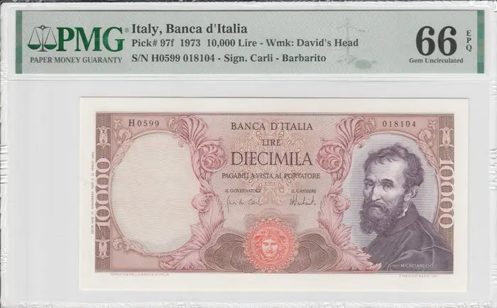 Italia. - 10 000 Lire - 1973 - Pick 97f (Senza prezzo di riserva)