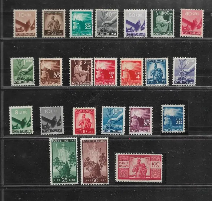 Italian Republic 1945 - Democratica wheel 23 values