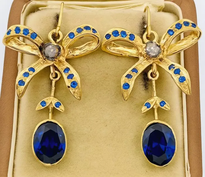 No reserve price - Earrings - 9 kt