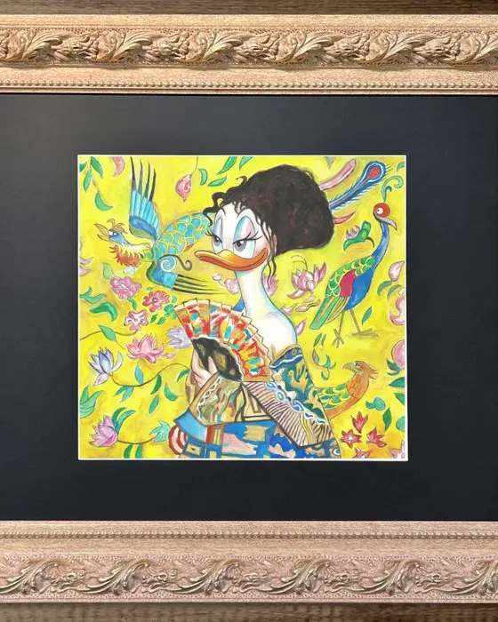 Tony Fernandez - Original colour drawing - Acrylic...