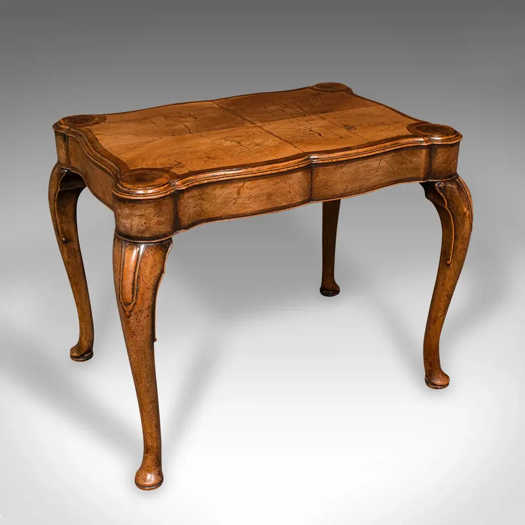Antique Lamp Table, English Walnut, Occasional, Georgian Revival