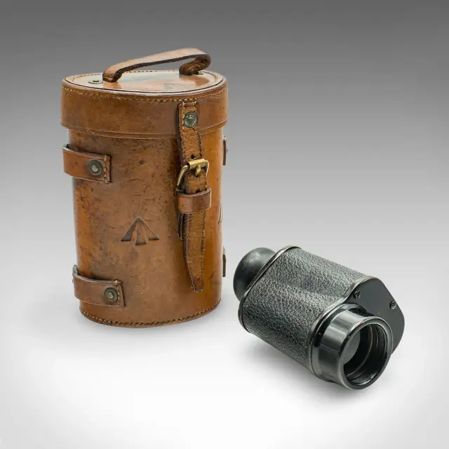 Vintage Cased Monocular, French, Field Viewing Scope, Optical Interest