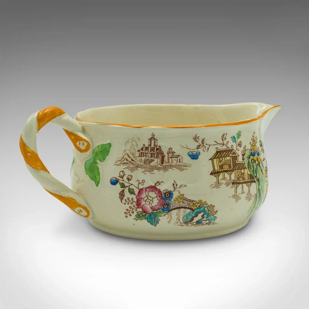 Vintage Saucing Jug, English, Ceramic, Decorative, Condiment Pot, Mid Century