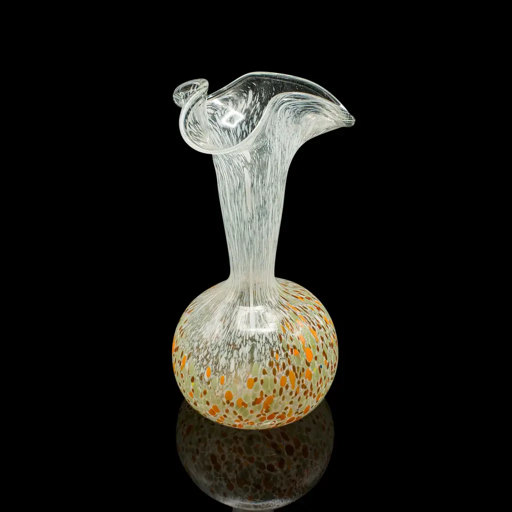 Vintage Display Vase, Continental, Art Glass, Posy Sleeve, Mid Century Modern
