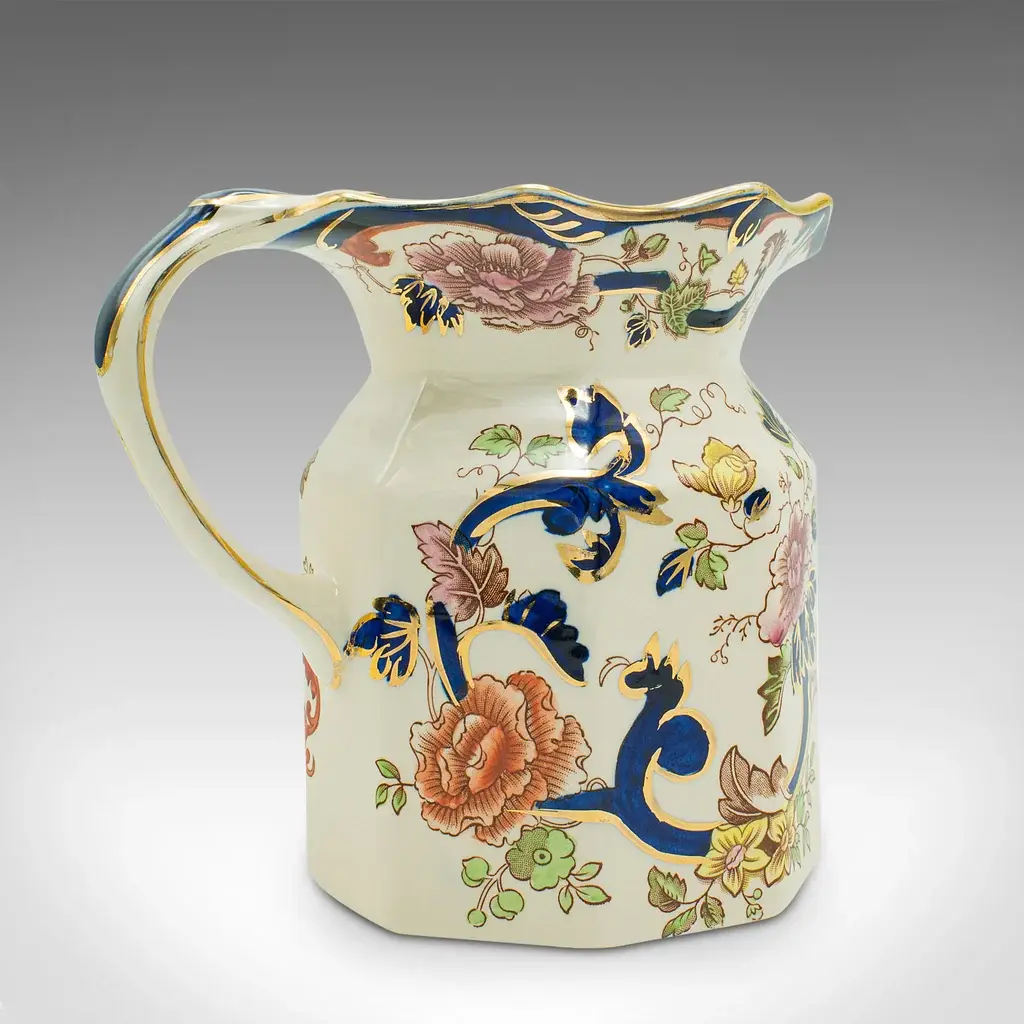 Vintage Custard Jug, English, Ceramic, Pouring, Serving, Pot, Late 20th Century