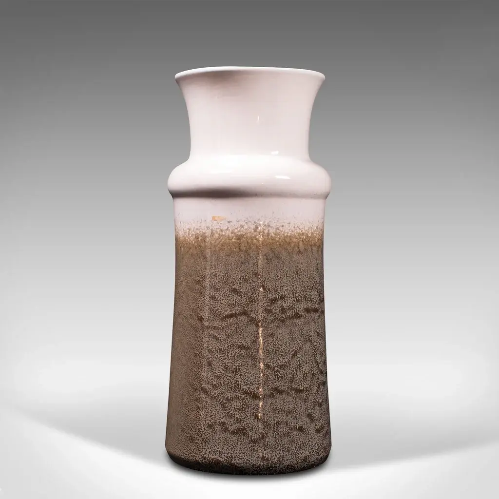 Vintage Decorative Lava Vase, German, Ceramic, Flower Stand, Mid Century