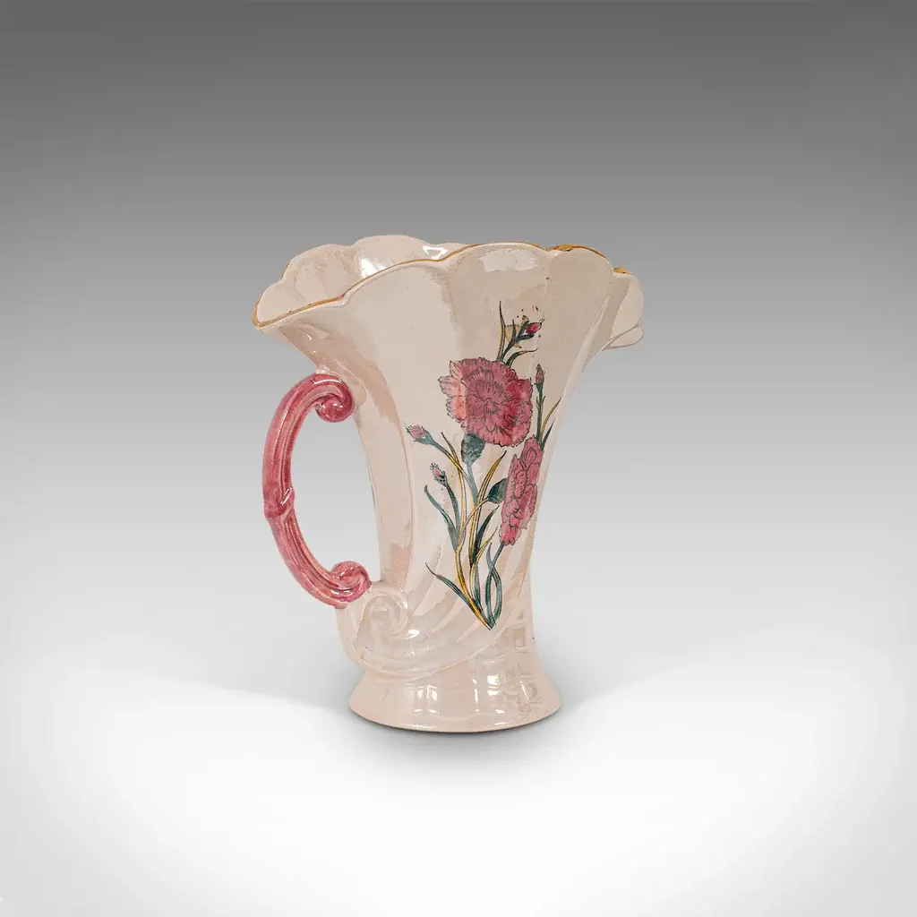 Vintage Decorative Pouring Jug, English, Ceramic, Breakfast, Milk, Pot, C.1950