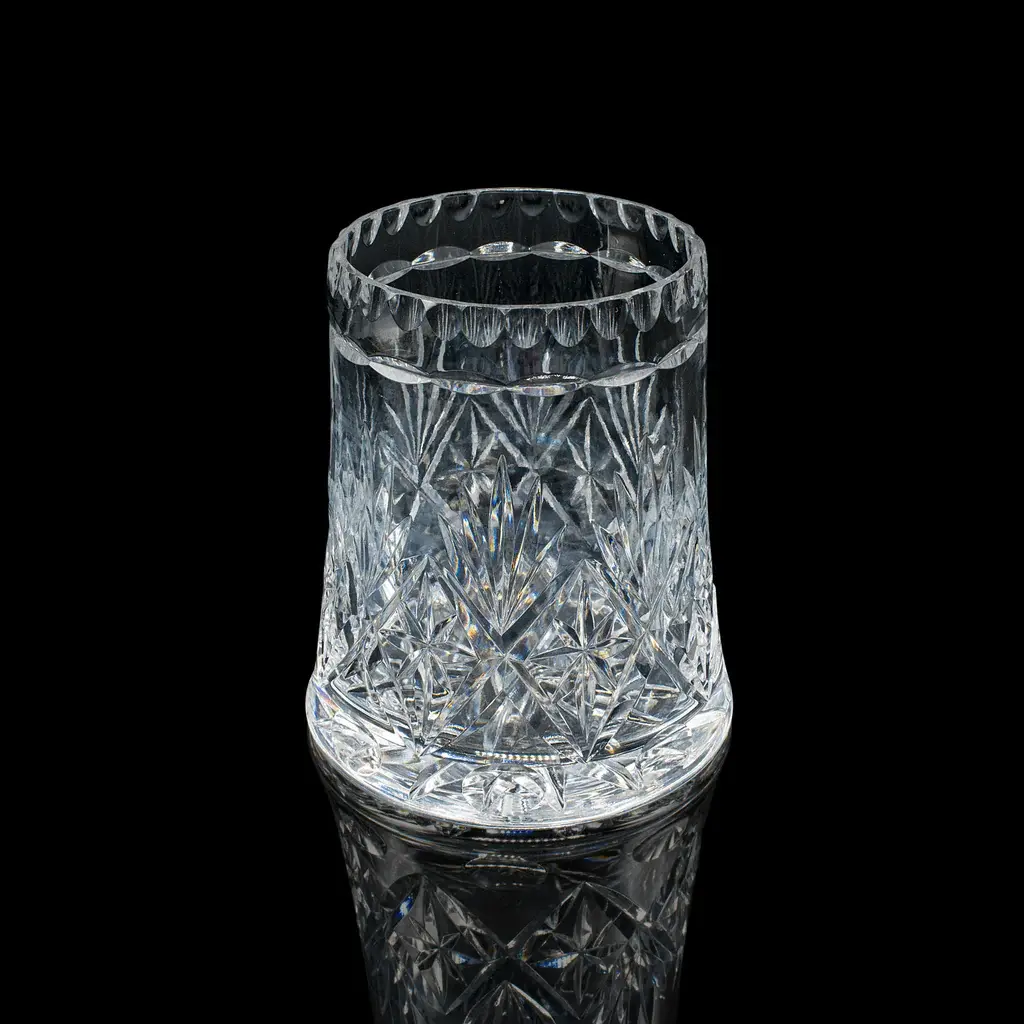 Antique Bottle Keeper, English, Cut Crystal Glass, Coaster, Edwardian, C.1910