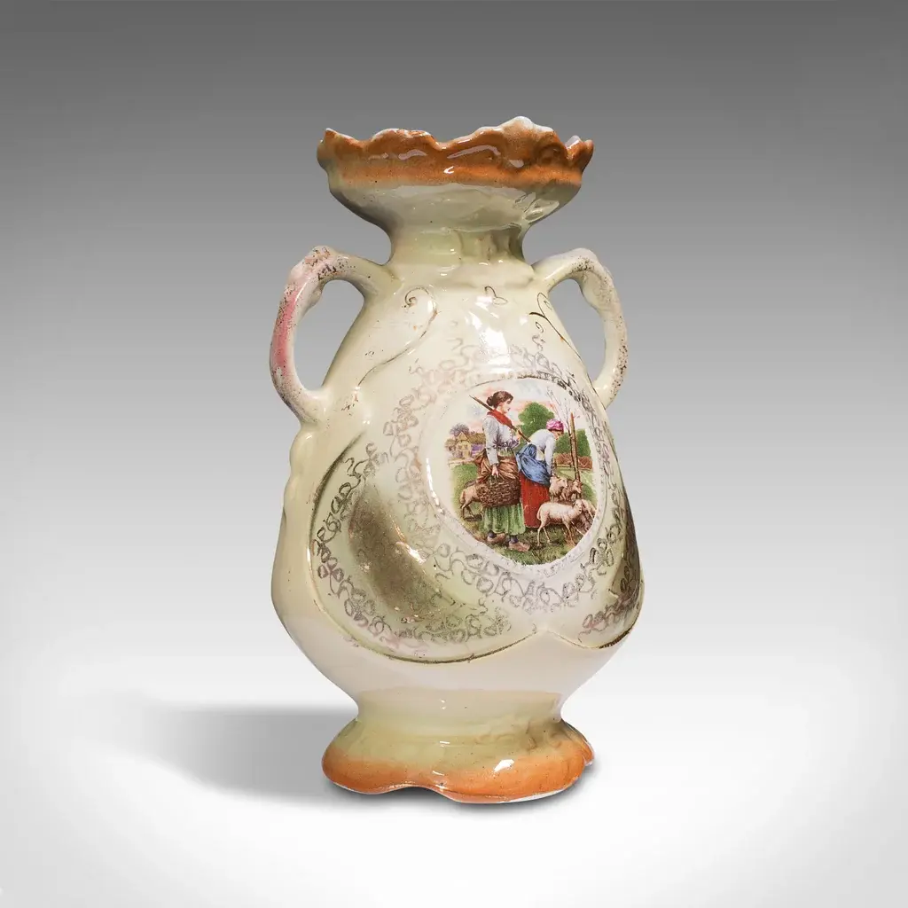 Small Vintage Display Vase, English, Ceramic, Decorative Baluster, Circa 1930