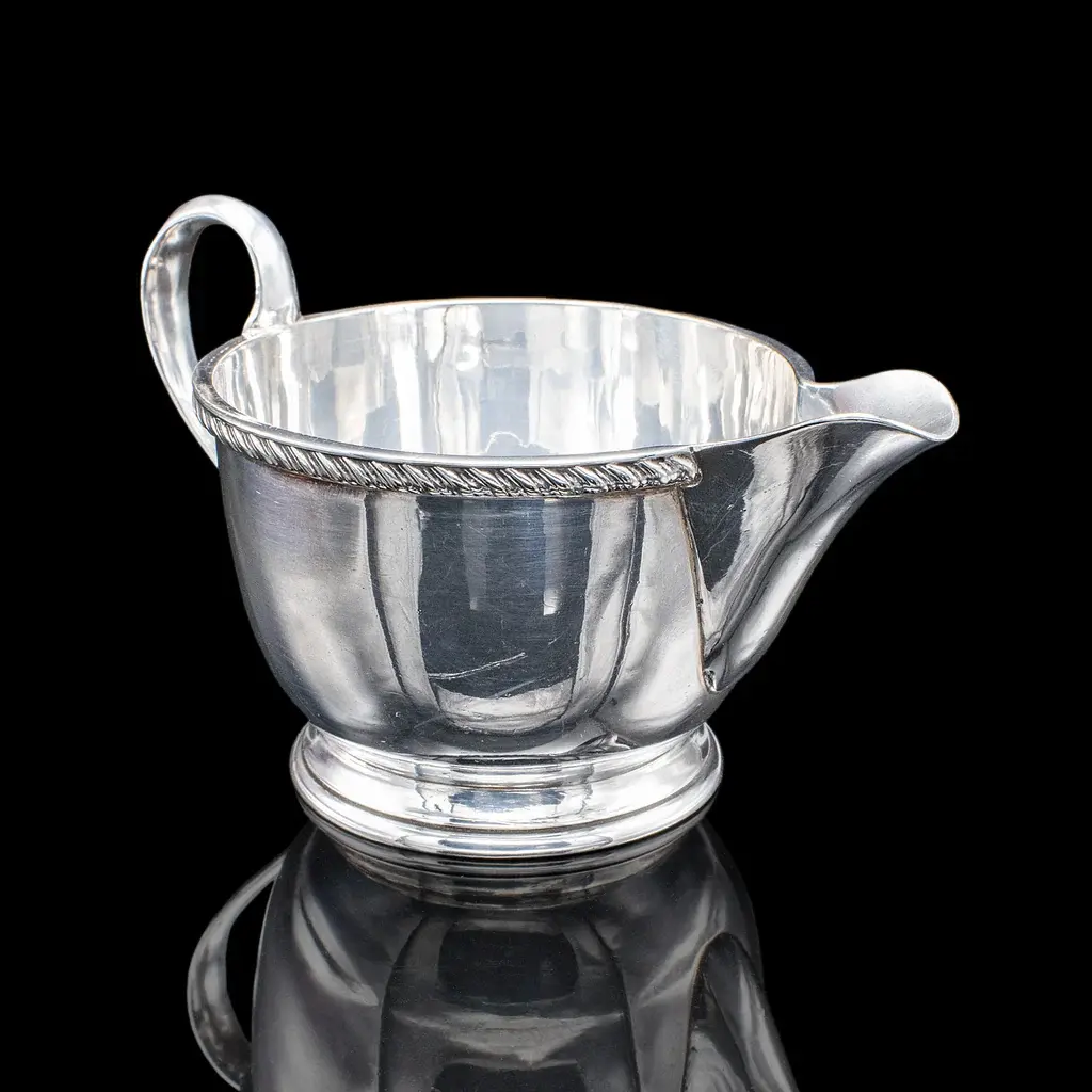 Antique Ladies Tiffin Creamer, English, Silver Plate, Pourer, Harrods