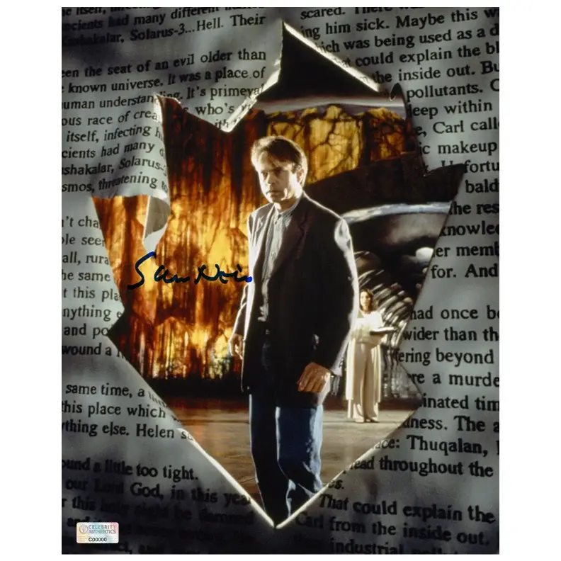 Sam Neill Autographed 1994 In the Mouth of Madness 8x10 Photo