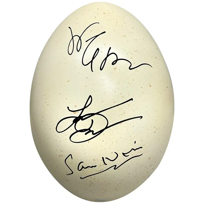 Sam Neill, Jeff Goldblum, Laura Dern Autographed Jurassic Park Sauropod