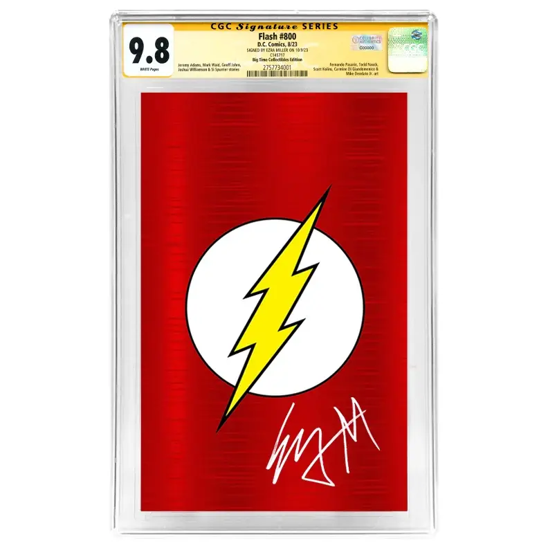 Ezra Miller Autographed 2023 Flash #800 Red Foil Logo Variant Foil