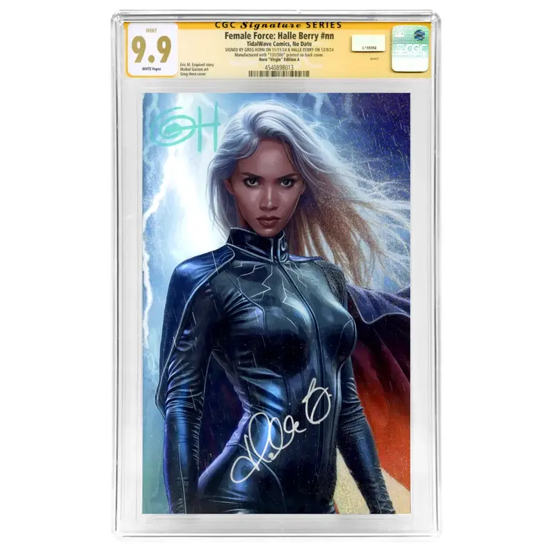 Halle Berry, Greg Horn Autographed Female Force: Storm #nn Virgin