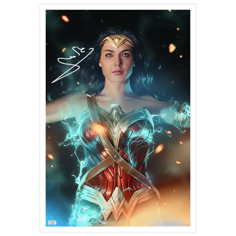 Gal Gadot Autographed Ann Bembi Wonder Woman 13x19 Giclee