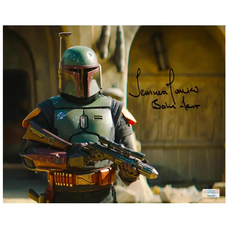 Temuera Morrison Autographed Star Wars The Book of Boba Fett 8x10 Scene Photo