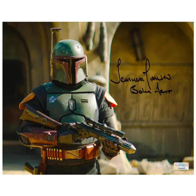 Temuera Morrison Autographed Star Wars The Book of Boba Fett 8x10 Scene Photo