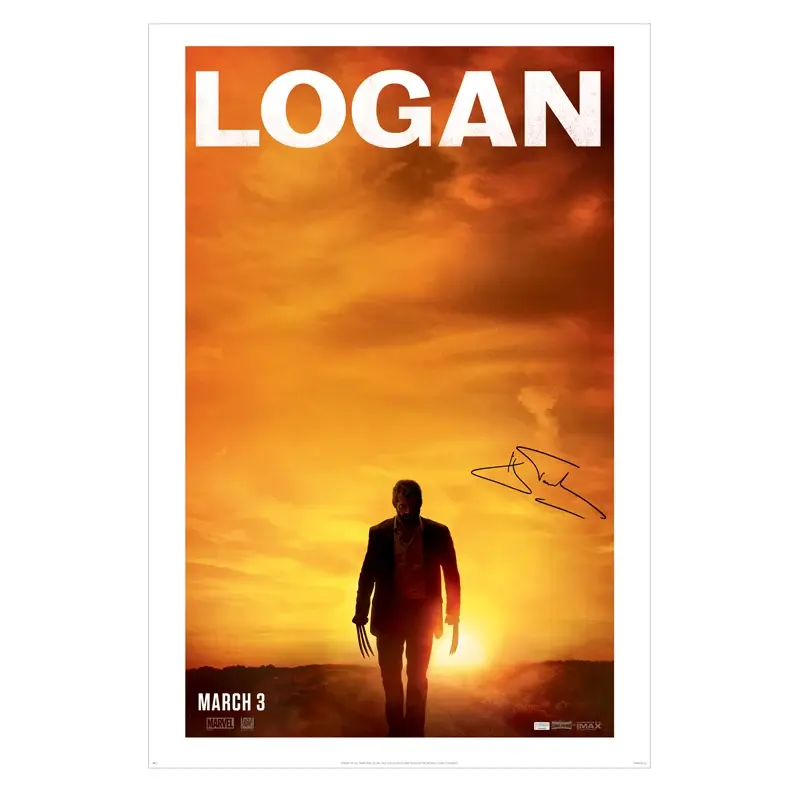 Hugh Jackman Autographed 2017 Logan Original 27x40 Double-Sided Advance