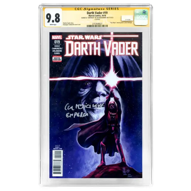 Ian McDiarmid Autographed 2018 Darth Vader #19 CGC SS 9.8 with Emperor